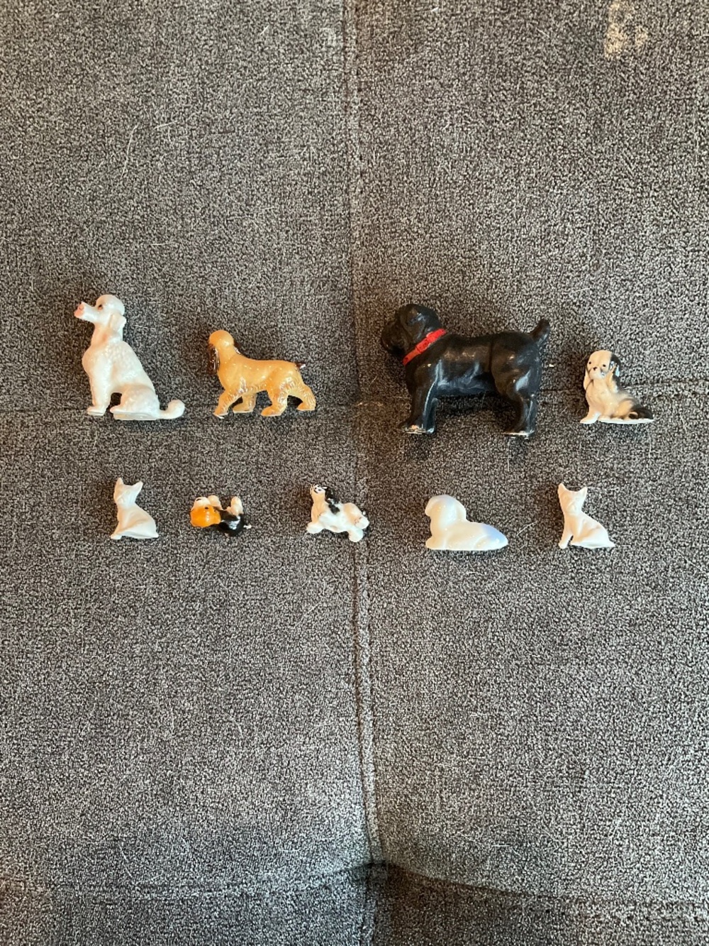 EUC Lot of 9 Vintage Miniature Ceramic/Bone China Dog Figurines